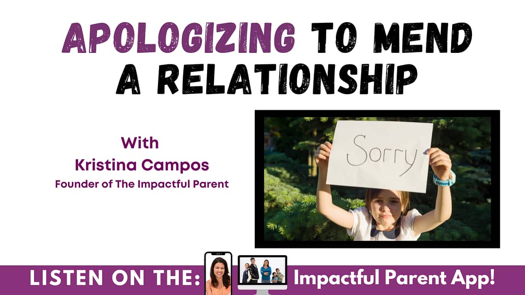 How To Mend A Relationship: The crucial steps of an apology.