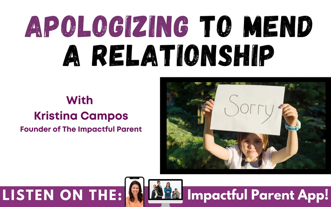 How To Mend A Relationship: The crucial steps of an apology.